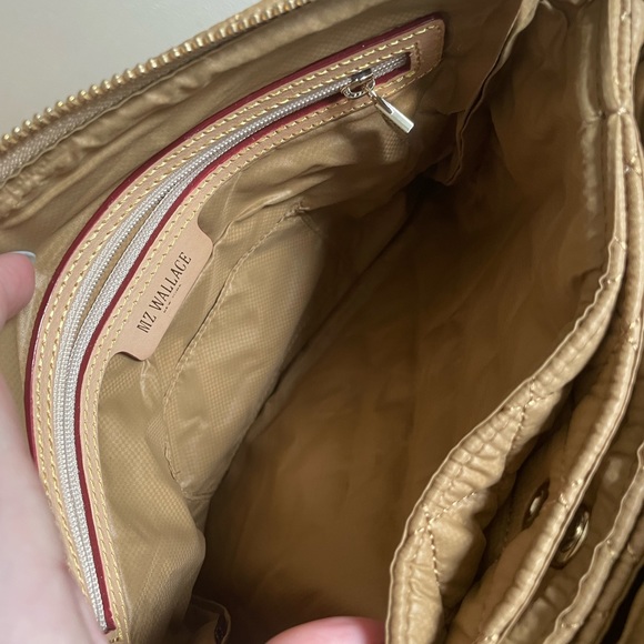 MZ WALLACE Large Crosby Pippa  Caramel and Bright White - Picture 2 of 3